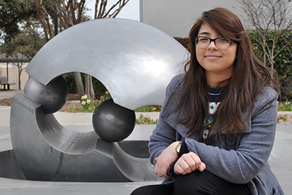 Maria Garcia, president of the Communication Club, recently received Eastfield College Student of The Year Award.