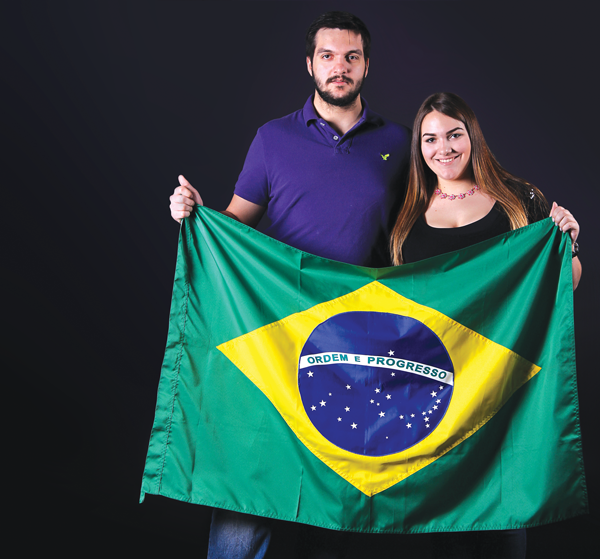JONATHAN WENCES/THE ET CETERA Bruno and Isabella Sgobbi, international students from Brazil, started studying at Eastfield this semester.