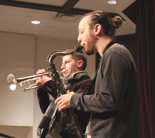 Evan Weiss and Ben Bohorquez
infuse Eastfield with funky jazz. Photo By Braulio Tellez/The Et Cetera