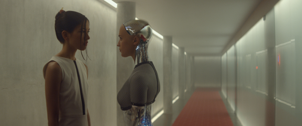 Alicia Vikander as two characters in ex Machina. Photo Courtesy A24 Productions.