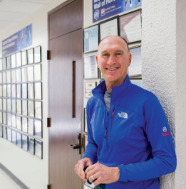 Former basketball coach Bob Flickner teaches physical education and has been with the district for 40 years. PHOTO COURTESY EASTFIELD GRAPHICS