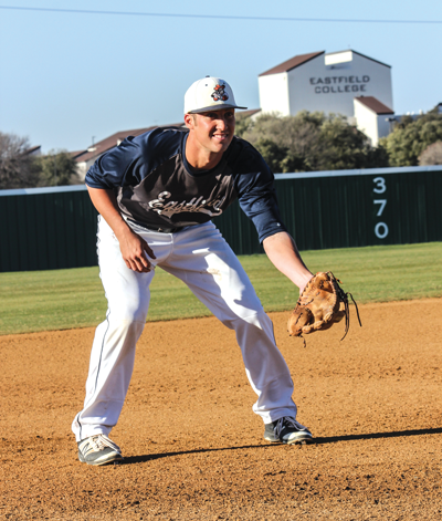 DAVID SANCHEZ/THE ET CETERA Conner Scruggs has a .917 fielding percentage and 18 putouts so far while at third base for the Harvesters this season. DAVID SANCHEZ/THE ET CETERA