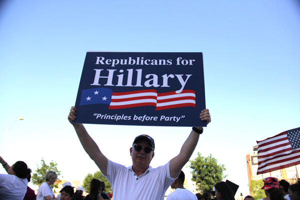 James Hartley/The Et Cetera John Aholloran, a lifelong republican, says he is voting for presumptive Democratic nominee Hillary Clinton because he is "disgusted" by Trump's hateful comments about hispanics and Muslims.