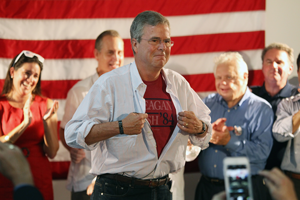 Republican presidential candidate Jeb Bush at a campaign event in Coral Gables, Fla., on Saturday, Sept. 12, 2015. (Roberto Koltun/El Nuevo Herald/TNS)
