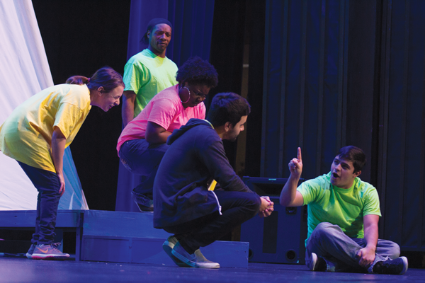 The Harvester Theatre Company rehearses 'A Yellow Boat.' Photo by David Sanchez/The Et Cetera