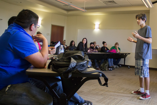 Espinosa took a speech and a government class this semester. By taking the classes at Eastfield, they count toward his high school and college education at the same time. James Hartley/The Et Cetera