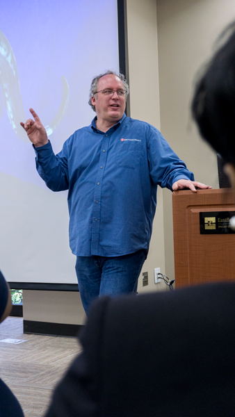 Former video game developer Gary Brubaker, who got his job at NASA, dishes out advice for getting a job in game development. Photo by Andrew Gonzales.