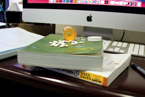 Adderall is a controlled-substance prescription drug the FDA warns is highly addictive. Prescribed to treat ADHD, the drug is often abused by students to increase focus and attention span. Photo by James Hartley/The Et Cetera