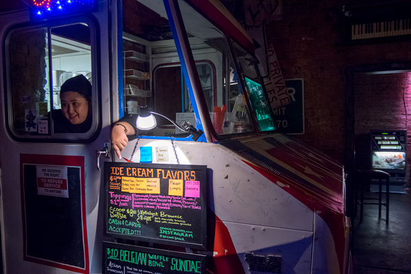 Meriel Bautista runs her gourmet dessert restaurant out of a half of a food truck in the back of a Deep Ellum bar. Photo by Yesenia Alvarado