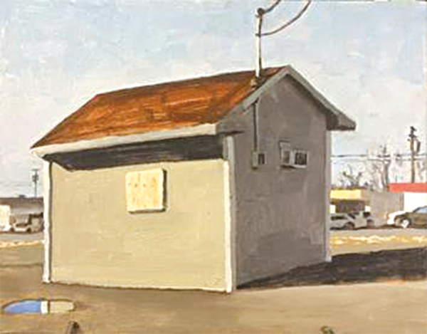 “Casa View Shed,” an oil on panel painting by Peter Ligon, is one of the pieces of art that will be featured in the faculty show.
Peter Ligon painted it as a scene reflecting the local area. Courtesy of Iris Bechtol.