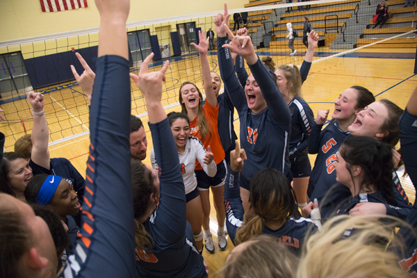 The Harvesters bested Central Lakes College 3-0 in the semi-final match to earn their way to the championship game. They will play Owens at 6 p.m. Nov. 10. Photo by James Hartley/The Et Cetera