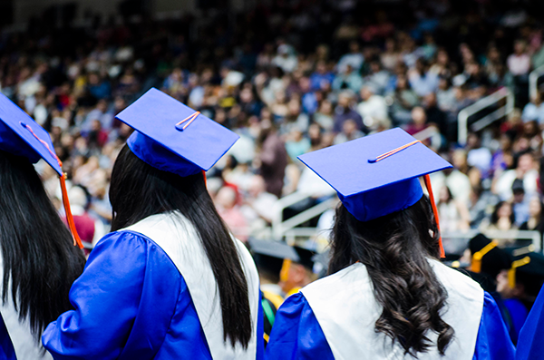 High school students participate in Eastfields 2018 commencement ceremony. Photo Liliana Rodriguez/Eastfield College