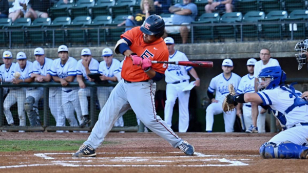 Chris Dickens drove in two home runs for the Harvesters during the first game of the World Series on May 28. Photo by Rory Moore/The Et Cetera