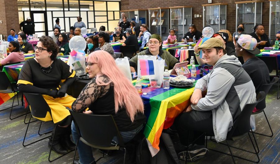 Students attend the LGBTQ Summit inside the H building of North Lake on Oct. 14.