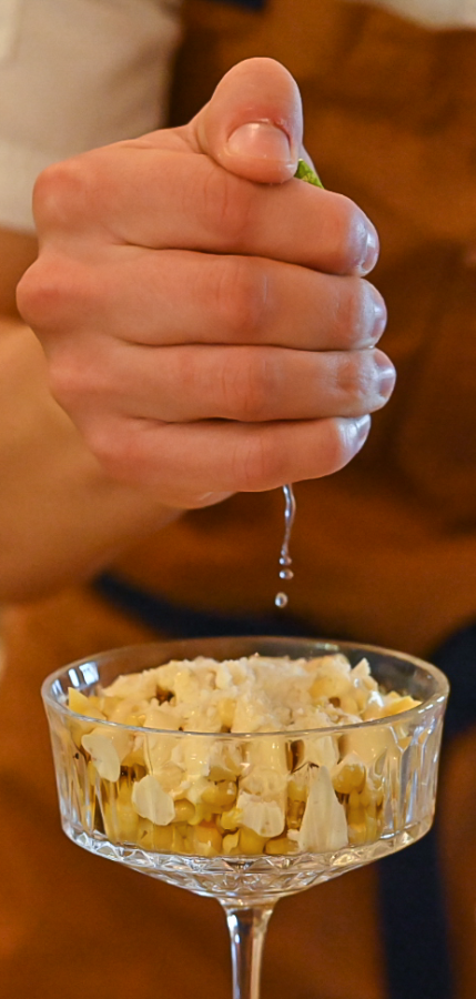 lime being squeezed