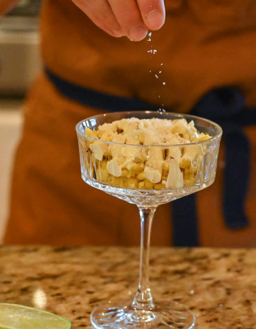 garnishing a dish