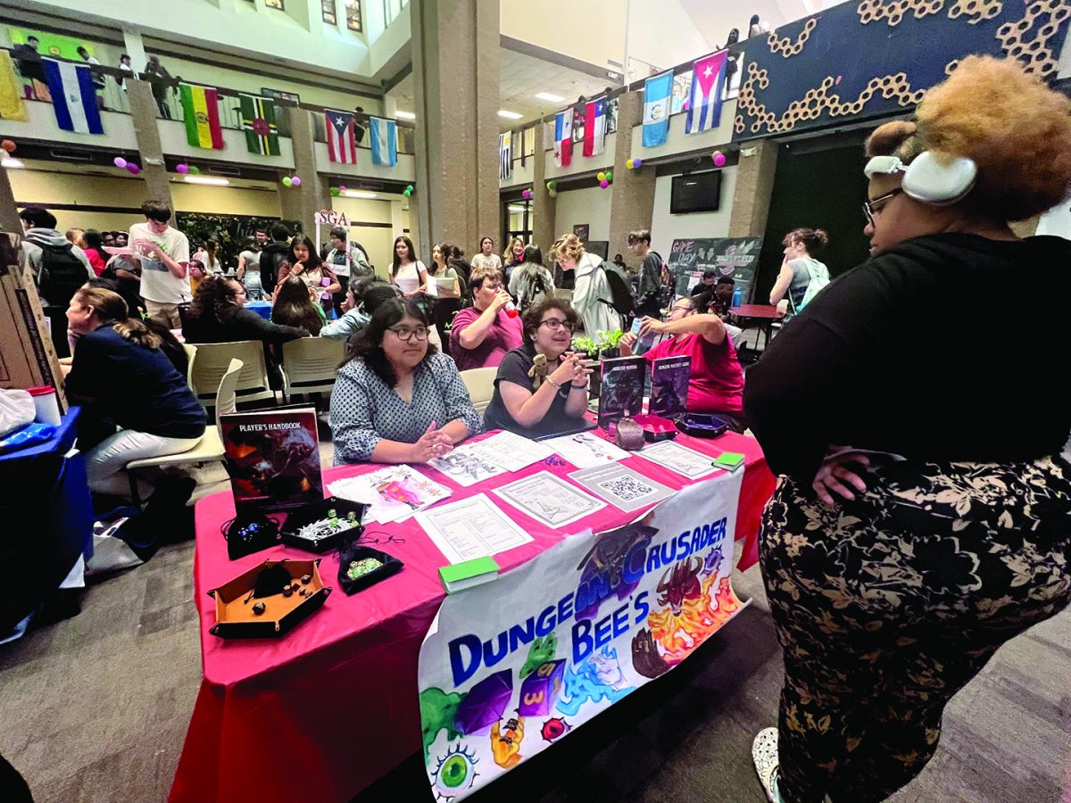 The Dungeons & Dragons Club's booth at a campus event.