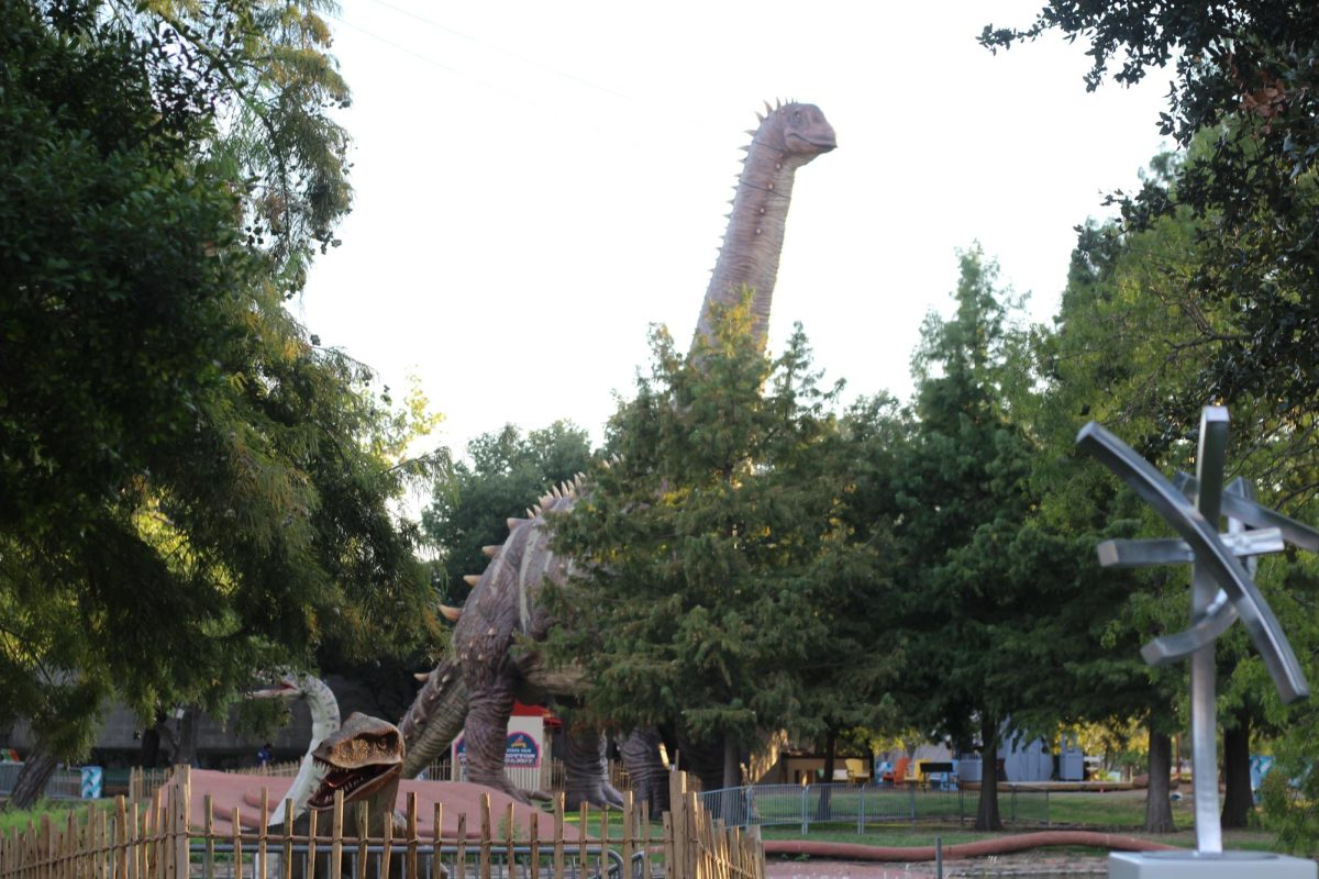 Dinosaurs with Big Tex?