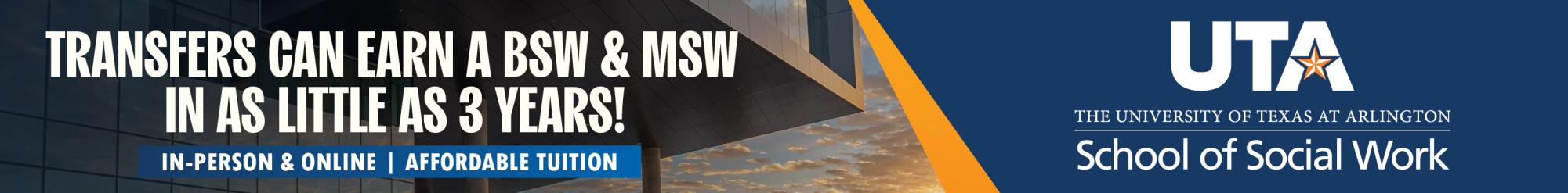 UTA School of Social Work ad
