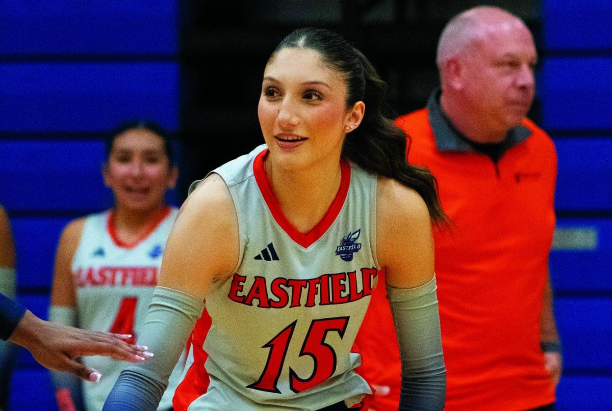 Player of the Week Mia Santos is on the court for Eastfield.