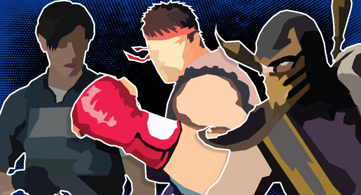 Leon Resident of Evil 2 remake, Ryu from Street Fighter IV and Scorpion from Mortal Kombat 9