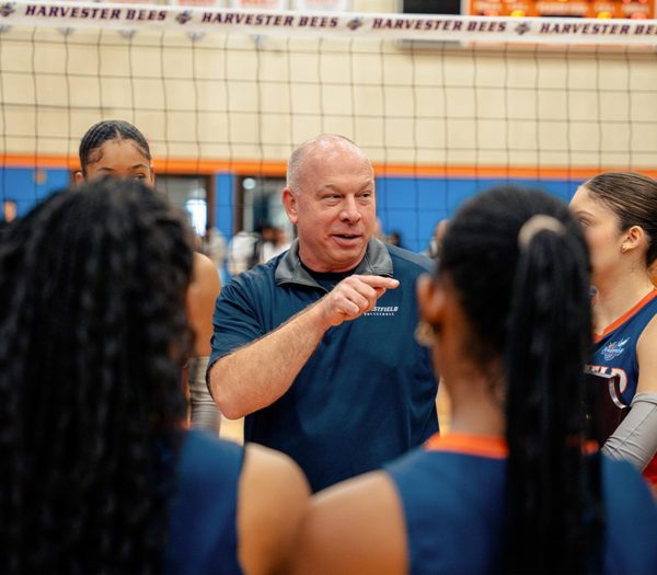Coach Nickel giving his winning speech to 2025-2026 Eastfield Volleyball team.